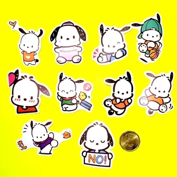 3/$20 Brand New 10x Sanrio Pochacco Waterproof Stickers #a - Picture 1 of 1
